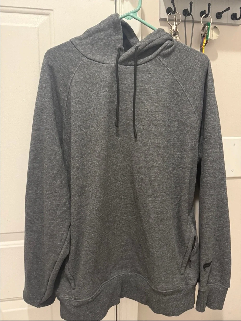 Fabletics Men's Heather Gray Hooded Sweatshirt